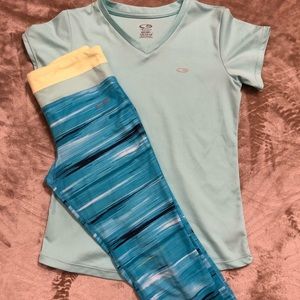 Workout leggings and shirt. Girls Size Large 10/12